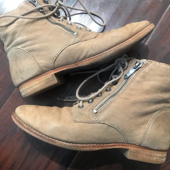 Sam Edelman combat  Leather Boots Size 6 - Picture 4 of 8